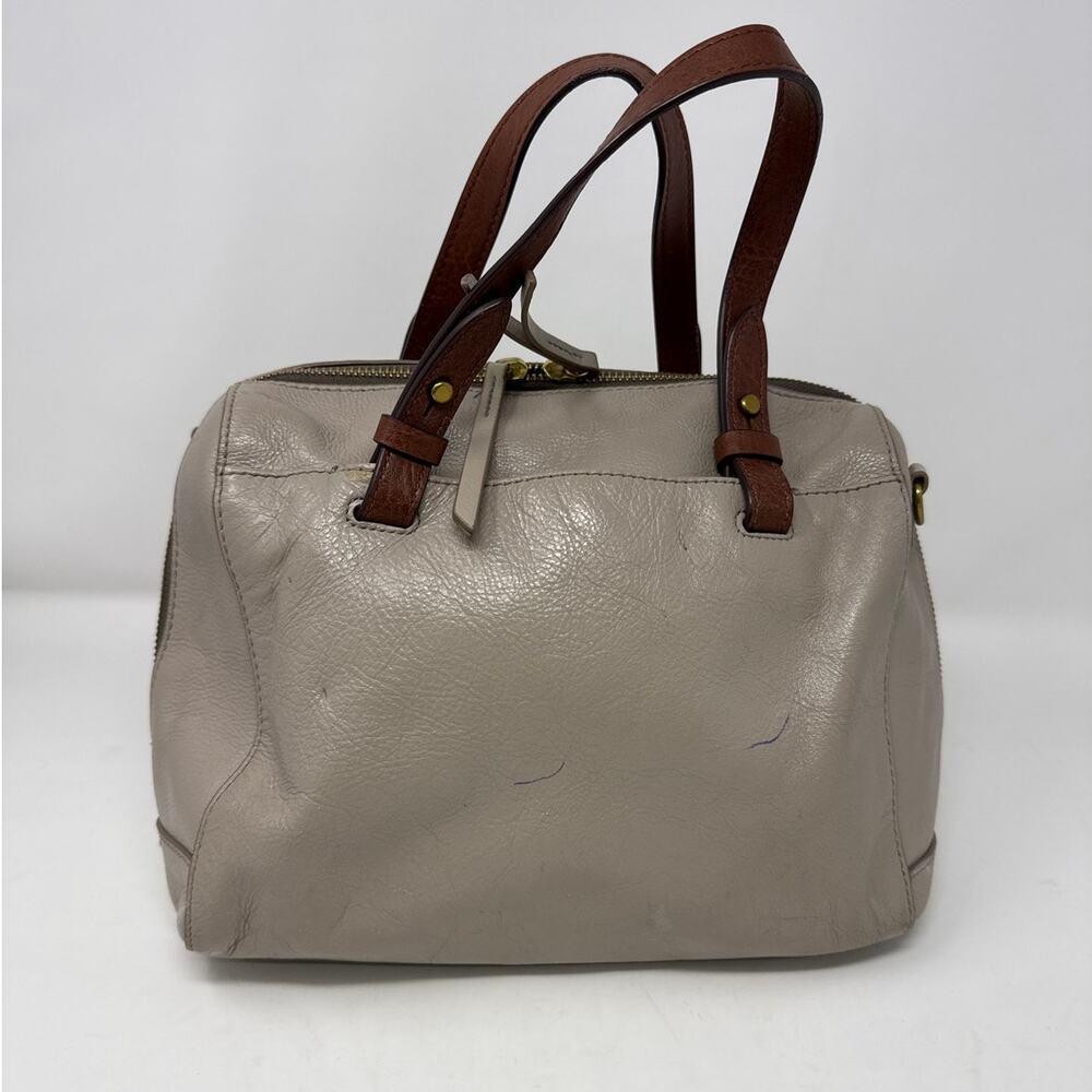 Fossil Leather Handbag with Brown Handles